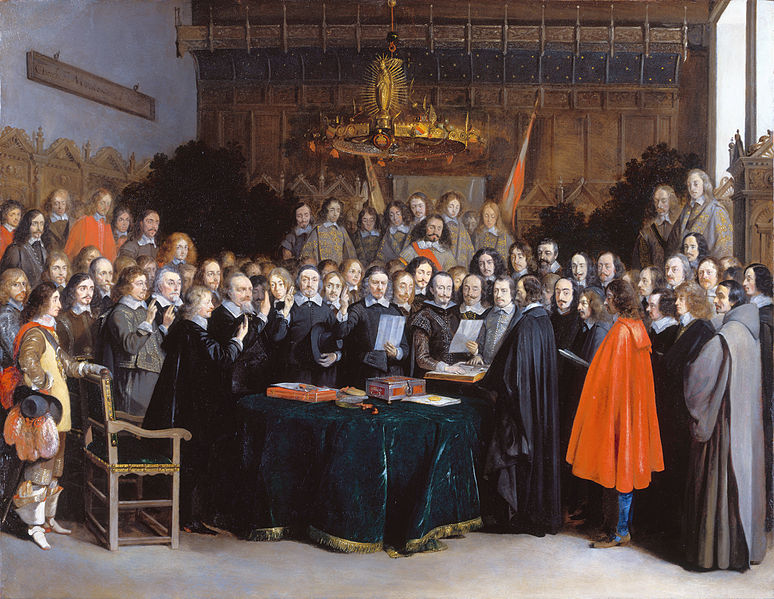 Ratification of the Treaty of Munster, 1648, May 15th, end of the Eighty Years War (1568-1648) and the Thirty Year